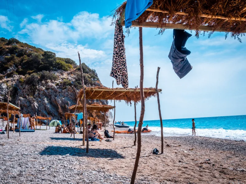 Himare in Albanien Ferien und Online Reiseführer: Gjipe Beach
